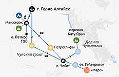 Карта тура Встреча с Алтаем Карта