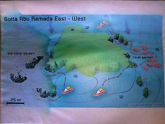План подводной местности Gotta Abu Ramada Дайвинг