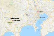 Карта Токио и окрестностей Токио